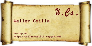 Weller Csilla névjegykártya