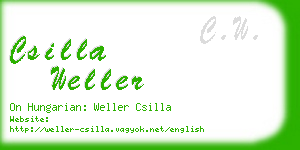 csilla weller business card